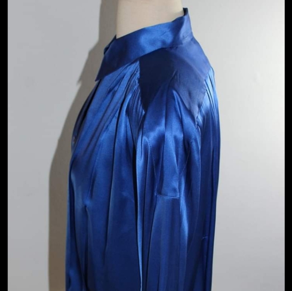 Vintage 100% charmeuse silk size 10 blouse - Picture 6 of 8